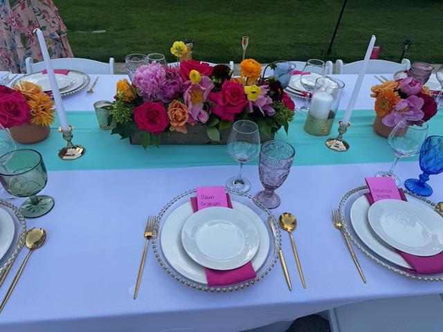 Rustic garden style arrangement with natural textures and wild elements